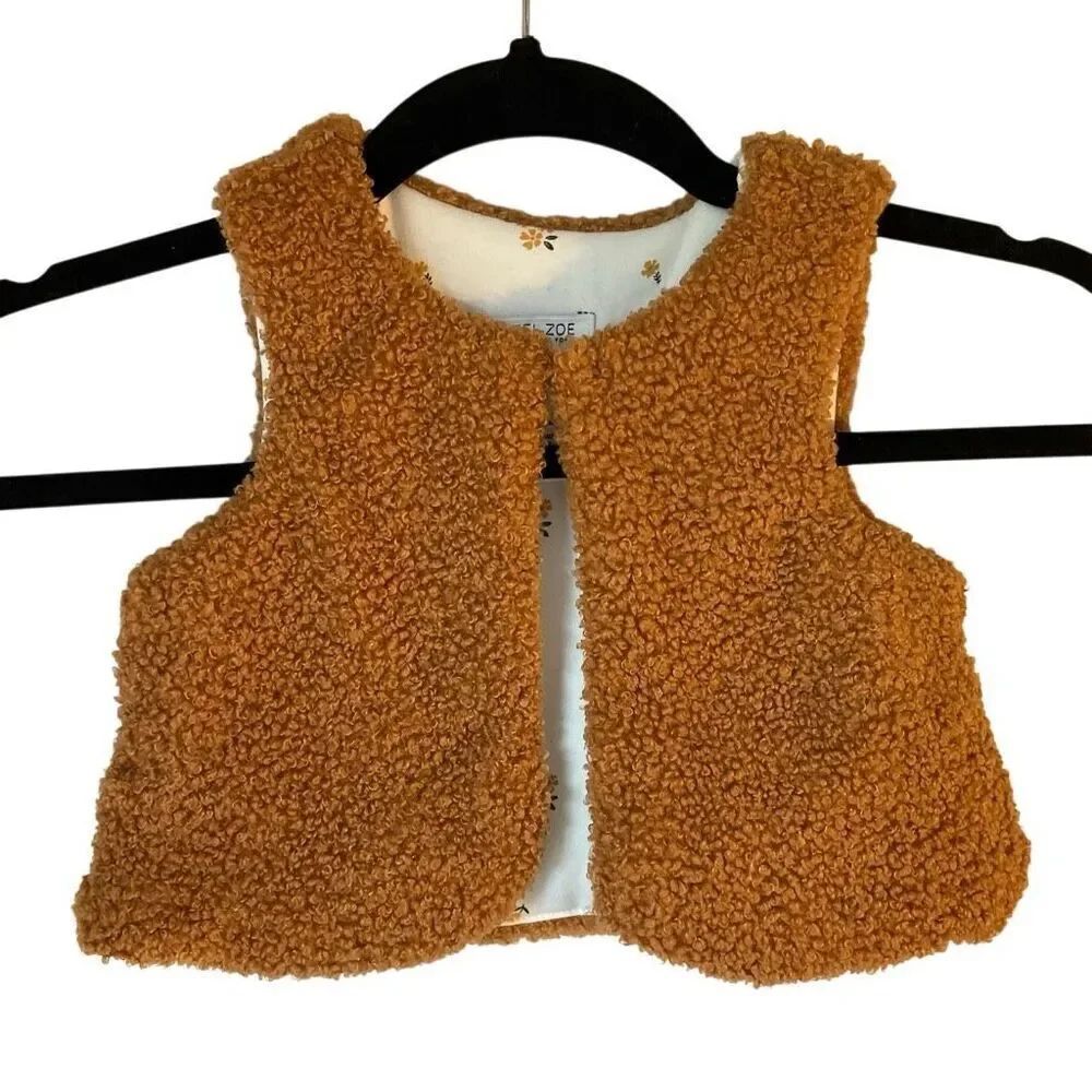 Rachel Zoe Teddy Vest for Baby, 12 Months. Tan. Adorbs